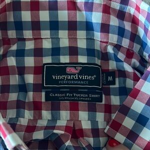 Vineyard Vines Red and Blue Checkered Casual Button Down Shirt